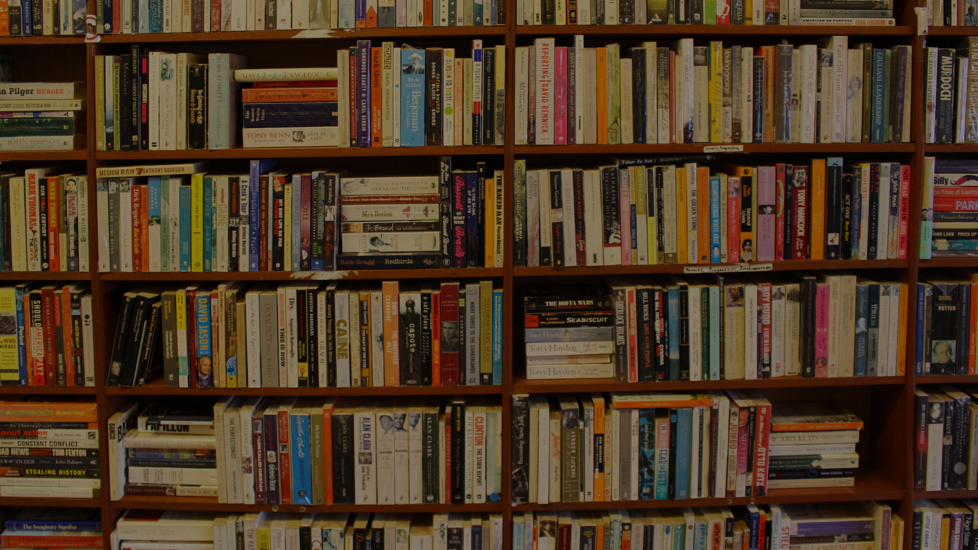 Pic of bookshelves full of books